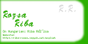 rozsa riba business card